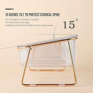 15° tilted elevated bowl,cat bowl,dog bowl