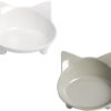 Skrtuan Cat Bowl Cat Food Bowls Non Slip Dog Dish Pet Food Bowls Shallow Cat Water Bowl Cat Feeding Wide Bowls to Stress Relief of Whisker Fatigue Pet Bowl of Rabbits Puppy(Safe Food-Grade)
