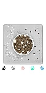 square pet food mat