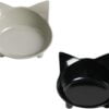 Skrtuan Cat Bowl Cat Food Bowls Non Slip Dog Dish Pet Food Bowls Shallow Cat Water Bowl Cat Feeding Wide Bowls to Stress Relief of Whisker Fatigue Pet Bowl of Rabbits Puppy(Safe Food-Grade)