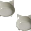 Skrtuan Cat Bowl Cat Food Bowls Non Slip Dog Dish Pet Food Bowls Shallow Cat Water Bowl Cat Feeding Wide Bowls to Stress Relief of Whisker Fatigue Pet Bowl of Rabbits Puppy(Safe Food-Grade)