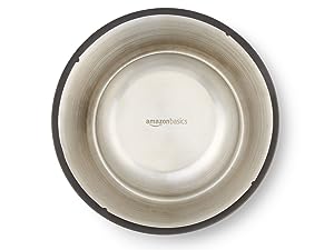 Amazon Basics non-tip pet food bowl with non-slip base