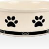 5182YHYmVuL._AC_SL1500 Ceramic Pet Bowl for Dogs and Cats, Weighted Non-Slip Dog Bowls Food and Water Dish, Durable Pets Feeding Bowls Suitable for Small, Medium, and Large Dogs, Pink, 36 Oz