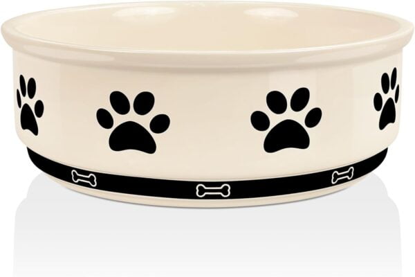 5182YHYmVuL._AC_SL1500 Ceramic Pet Bowl for Dogs and Cats, Weighted Non-Slip Dog Bowls Food and Water Dish, Durable Pets Feeding Bowls Suitable for Small, Medium, and Large Dogs, Pink, 36 Oz