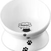 519LwLSVhbL._AC_SL1500 Y YHY Cat Bowl Anti Vomiting, Raised Cat Food Bowls, Tilted Elevated Cat Bowl, Ceramic Pet Food Bowl for Flat Faced Cats, Small Dogs, Protect Pet’s Spine, Dishwasher Safe