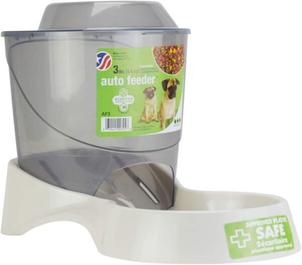 51_mJFZNDvL._AC_SL1200 Van Ness Pets Small Gravity Auto Feeder for Cats/Dogs, 3 Pound Capacity, GRAY (Pack of 1)