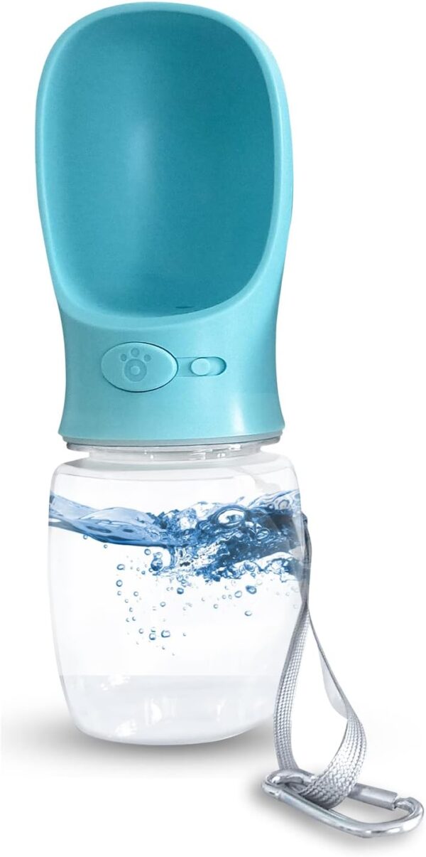 Pret & Lively Pet Water Bottle, 19 Oz Leak Proof, Reusable Water Flow Back, Drinking Cup for Travel, Hiking, Walking, Jogging, Service Dog Vest, BPA Grade Plastic, Dogs, Cats, Rabbits (19oz Pink)