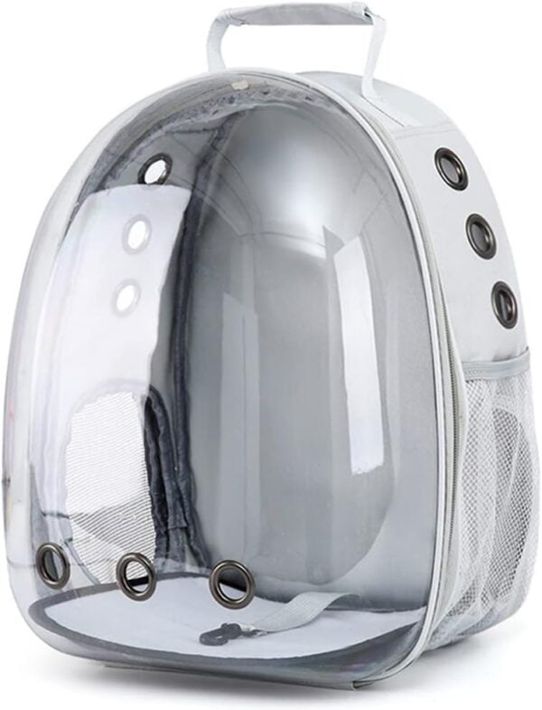 Pet Backpack Carrier with Harness Backpack with Bubble Clear Front for Cats, Small Dogs, Bunnies etc with Harness Included, Pet Carrier for Traveling, Walking, Hiking and Outdoor Activities