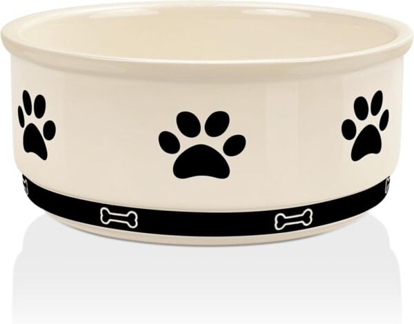51sduKnMUKL._AC_SL1500 Ceramic Pet Bowl for Dogs and Cats, Weighted Non-Slip Dog Bowls Food and Water Dish, Durable Pets Feeding Bowls Suitable for Small, Medium, and Large Dogs, Pink, 36 Oz