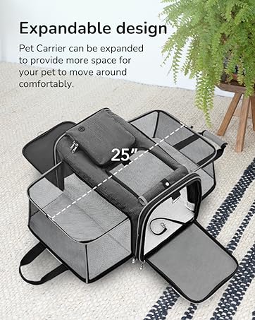 PetsN'all Pet Carrier, Cat Carrier, 2-Sided Airline Approved
