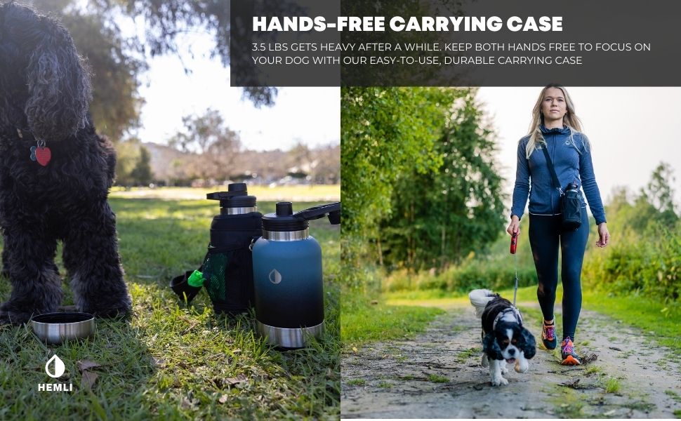 dog travel bottle with bowl