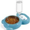 610VOMRe4aL._AC_SL1500 Dog Bowls, Cat Food and Water Bowl Set with Water Dispenser and Stainless Steel Bowl for Cats and Small Dogs – Pink