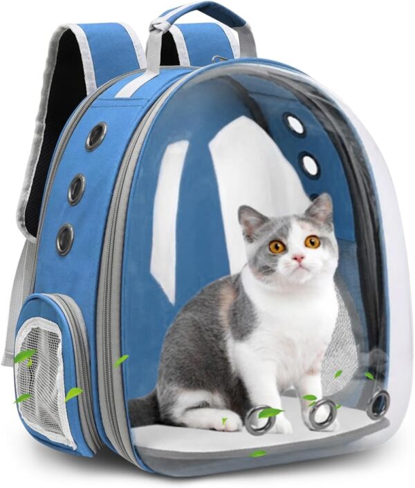Cat Backpack/Cat Backpack Bubble Expandable Foldable Breathable for Small Medium Dogs Cats, Space Capsule Bubble Window Pet Carrier Backpack for Hiking, Travelling (Yellow)