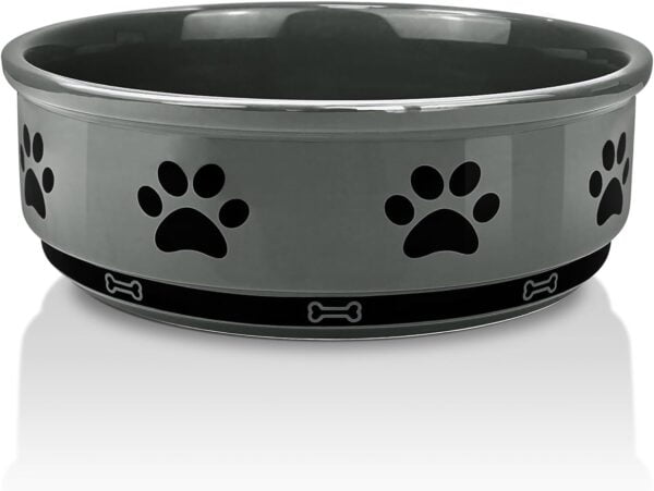 6170cHzHhiL._AC_SL1500 Ceramic Pet Bowl for Dogs and Cats, Weighted Non-Slip Dog Bowls Food and Water Dish, Durable Pets Feeding Bowls Suitable for Small, Medium, and Large Dogs, Pink, 36 Oz