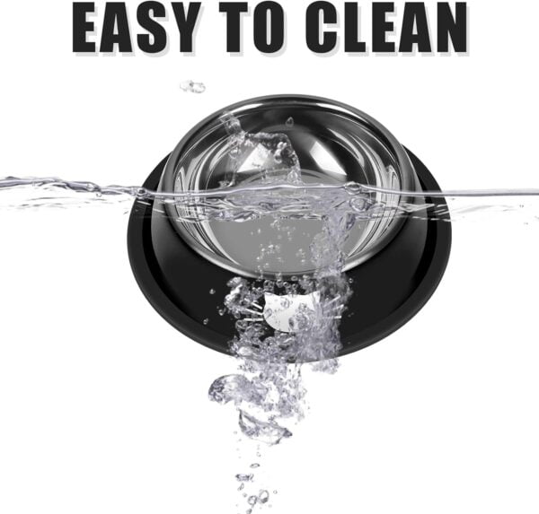 2Pcs Cat Bowls Non-Slip Stainless Steel Small Cat Food Bowls Unbreakable Thicken Cat Feeder 7 Oz Cat Dishes Suitable for Indoor Small Pets Removable Rubber Base Easily Clean Lovely Color