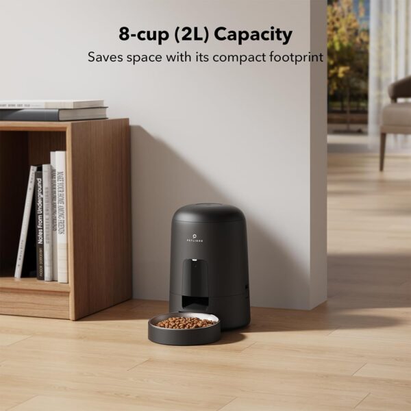 61AtVKJvQgL._AC_SL1500 PETLIBRO Automatic Cat Feeder, Cat Food Dispenser Battery-Operated with 180-Day Battery Life, AIR Timed Pet Feeder for Cat & Dog, 2L Auto Cat Feeder, Black
