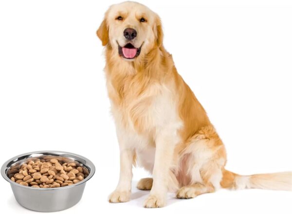 DEAYOU 4-Pack Stainless Steel Dog Bowl, Metal Food and Water Dish for Large Medium Small Dog, Elevated Stand, Kitten, Puppy