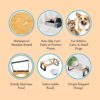 61EJSYbOY6L._AC_SL1080 Elevated Cat Ceramic Bowls Stand for Food and Water, Small Dog, Anti Vomit, Indoor cats, Tilted Feeding Position, Full Bamboo Body Stand with Food Grade, Whisker Friendly Dish for Cats and Puppy