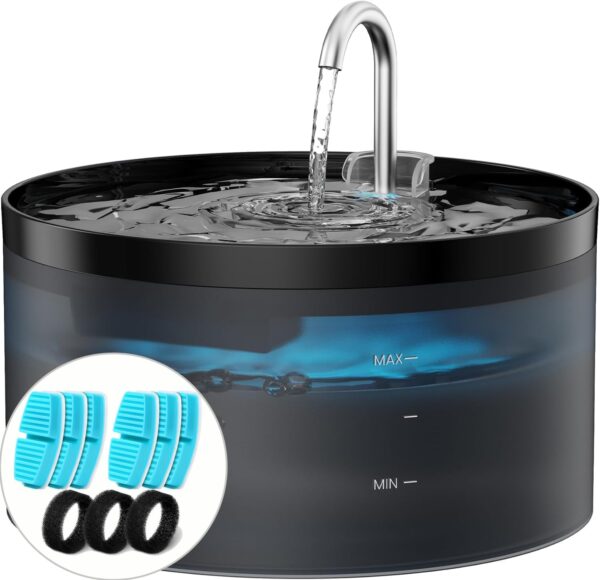 Cat Water Fountain:108oz/3.2L Cat Fountain Super Silent Pet Water Fountain – Water Fountains for Cats Indoor – Faucet Cat Fountain – Quiet Water Pump – Suitable for Cats and Dogs