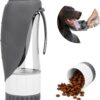 61LgDoevLYL._AC_SL1500_80e83bc9-9f81-489c-a116-1a8e41357fc8 Upgraded Dog Water Bottle, Portable Dog Cat Puppy Pet Water Dispenser Feeder with Drinking Cup and Food Container Leak Proof for Outdoor Walking, Travel, Hiking 12OZ