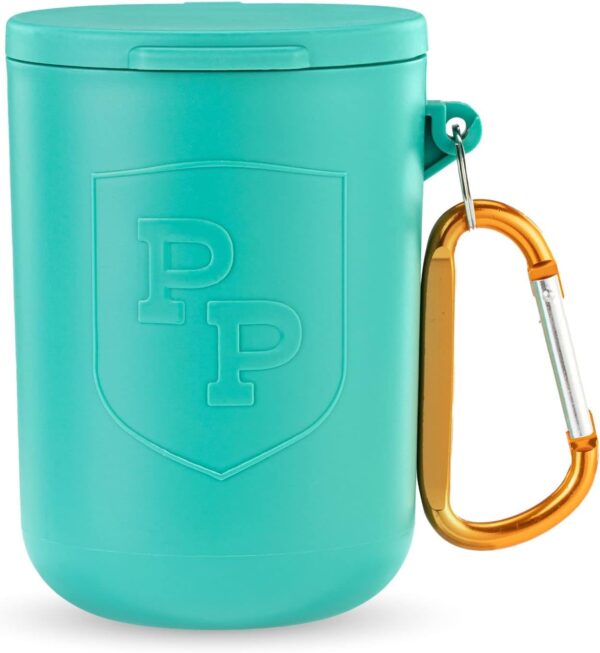 [2-Pack] Pet Prep Academy – Dog Doo Dumpster – Dog Poop Holder for Leash – Used Poop Bag Holder for Hiking, Camping, and Walks – Locks in Foul Odors – Handy Carabiner Clip