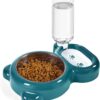 61Sae9CWU5L._AC_SL1500 Dog Bowls, Cat Food and Water Bowl Set with Water Dispenser and Stainless Steel Bowl for Cats and Small Dogs – Pink