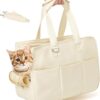 Dog Carrier Pet Bag Holds Up to 20lbs,Cotton Bag with Soft-Sided,Dog and Cat Carriers for Cats and Small Dogs,Carrier Airline Approved Pet Bag,Beige