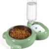61V1FwD6wlL._AC_SL1500 Dog Bowls, Cat Food and Water Bowl Set with Water Dispenser and Stainless Steel Bowl for Cats and Small Dogs – Pink