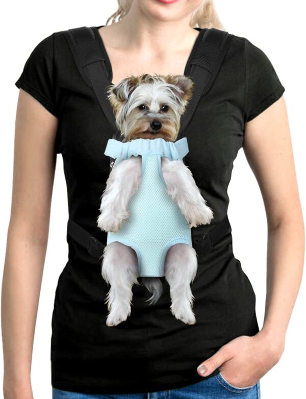 61aydcfFqGL._AC_SL1500 Pet Dog Carrier Backpack Adjustable Dog Front Carrier, Legs Out Easy-Fit Dog Travel Backpack Carrier for Hiking Camping for Small Medium Dogs Cats and Rabbits (Medium (Pack of 1), A-Black)