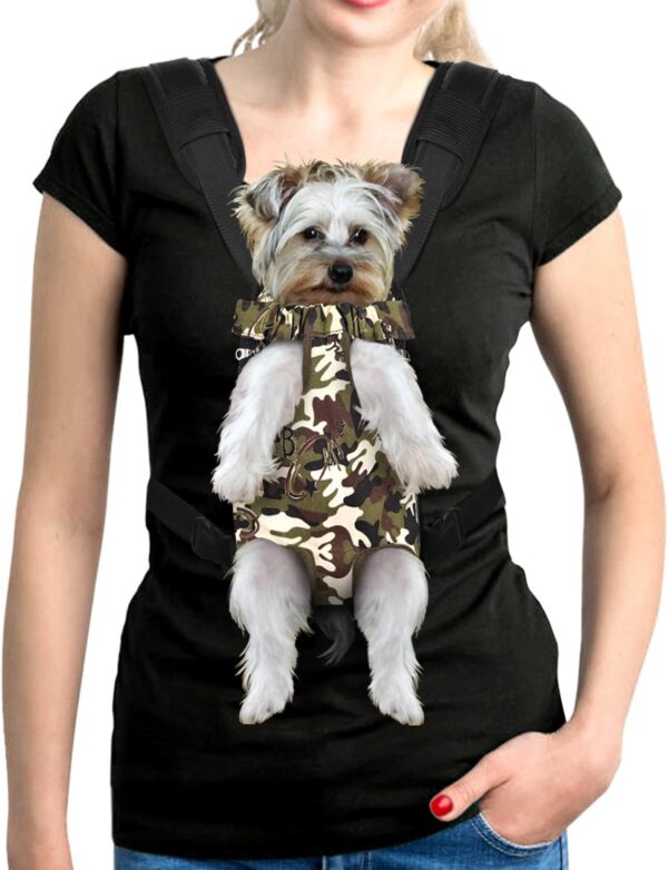 61cYoPbqhaL._AC_SL1500 Pet Dog Carrier Backpack Adjustable Dog Front Carrier, Legs Out Easy-Fit Dog Travel Backpack Carrier for Hiking Camping for Small Medium Dogs Cats and Rabbits (Medium (Pack of 1), A-Black)