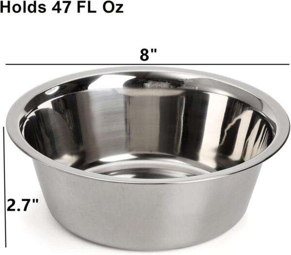 DEAYOU 4-Pack Stainless Steel Dog Bowl, Metal Food and Water Dish for Large Medium Small Dog, Elevated Stand, Kitten, Puppy