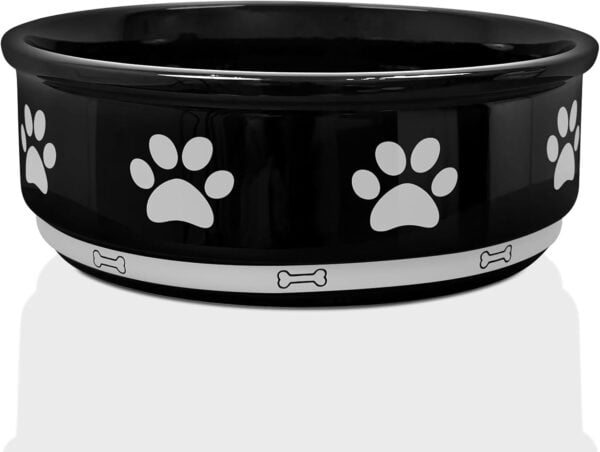 61gXRQ0JaAL._AC_SL1500 Ceramic Pet Bowl for Dogs and Cats, Weighted Non-Slip Dog Bowls Food and Water Dish, Durable Pets Feeding Bowls Suitable for Small, Medium, and Large Dogs, Pink, 36 Oz