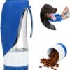 61gf1kMBD3L._AC_SL1500_3545c22a-737b-4613-938c-5491c2e1972f Upgraded Dog Water Bottle, Portable Dog Cat Puppy Pet Water Dispenser Feeder with Drinking Cup and Food Container Leak Proof for Outdoor Walking, Travel, Hiking 12OZ