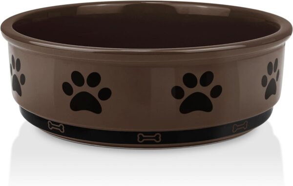 61lb045uEyL._AC_SL1500 Ceramic Pet Bowl for Dogs and Cats, Weighted Non-Slip Dog Bowls Food and Water Dish, Durable Pets Feeding Bowls Suitable for Small, Medium, and Large Dogs, Pink, 36 Oz