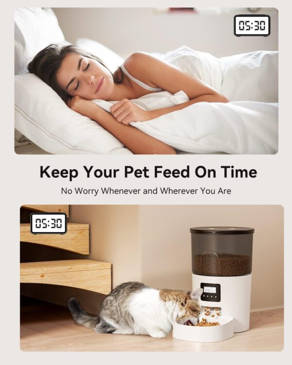 61mgBmShqYL._AC_SL1500 Automatic Cat Feeders, 3L Timed Cat Dry Food Dispenser with Clog-Free Design, Auto Pet Feeder for Cats and Dogs, 1-4 Meals Per Day