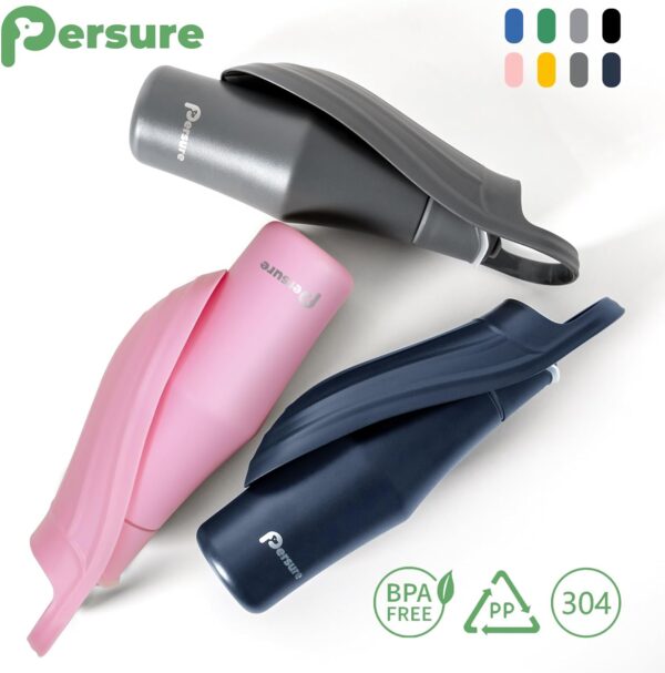 Dog Water Bottle, Portable Dog Water Bottle Dispenser – 27 OZ Stainless Steel Leak-Proof Water Bottle for Dogs On The Go, Perfect for Travel, Walking, Hiking and Outdoor Activities, Pink