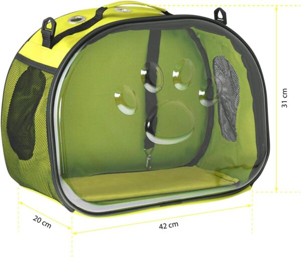 61u5BvjPtrL._AC_SL1500 Pet Carrier Backpack, cat Carrier Bag, cat Dog Carrier Bag, Bird Carrier Bag, Backpack Carrier with Foldable Shoulder Strap, Designed for Cats and Puppies, Airline Approved, Travel, Hiking (Yellow)