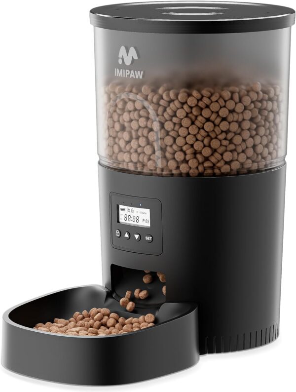 61wHQ3Wi_dL._AC_SL1500 Automatic Cat Feeders, 3L Timed Cat Dry Food Dispenser with Clog-Free Design, Auto Pet Feeder for Cats and Dogs, 1-4 Meals Per Day