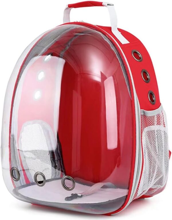 Pet Backpack Carrier with Harness Backpack with Bubble Clear Front for Cats, Small Dogs, Bunnies etc with Harness Included, Pet Carrier for Traveling, Walking, Hiking and Outdoor Activities