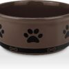 61yuROT6kZL._AC_SL1500 Ceramic Pet Bowl for Dogs and Cats, Weighted Non-Slip Dog Bowls Food and Water Dish, Durable Pets Feeding Bowls Suitable for Small, Medium, and Large Dogs, Pink, 36 Oz