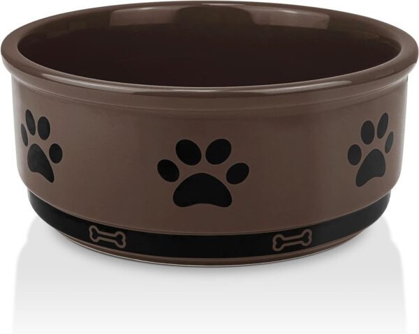 61yuROT6kZL._AC_SL1500 Ceramic Pet Bowl for Dogs and Cats, Weighted Non-Slip Dog Bowls Food and Water Dish, Durable Pets Feeding Bowls Suitable for Small, Medium, and Large Dogs, Pink, 36 Oz