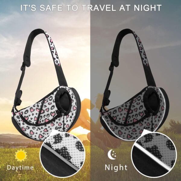 Pet Dog Sling Carrier Breathable Mesh Sling Bag Safe Hands Free Adjustable Dog Satchel for Small Dogs Cats to Outdoor Travel