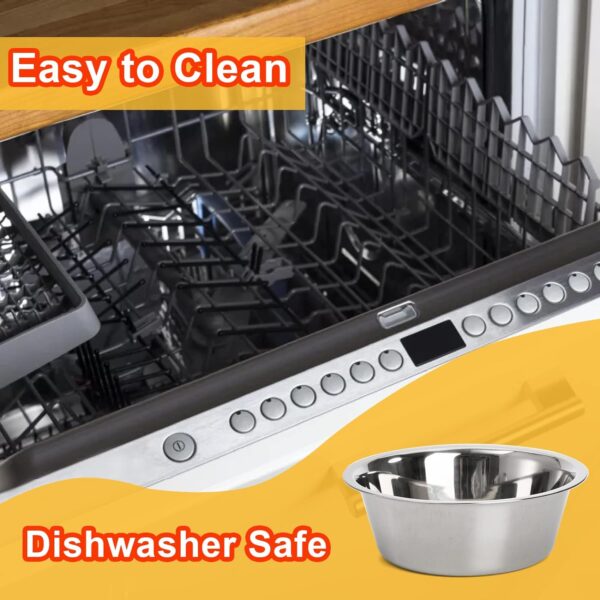 DEAYOU 4-Pack Stainless Steel Dog Bowl, Metal Food and Water Dish for Large Medium Small Dog, Elevated Stand, Kitten, Puppy