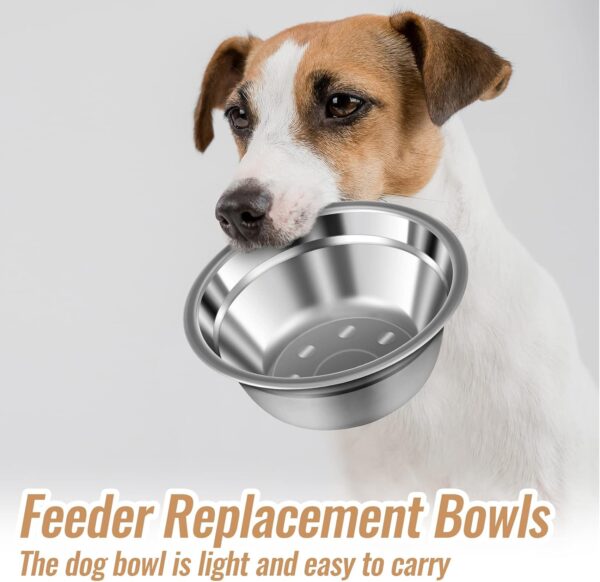 7117p1L8IEL._AC_SL1500 Nuanchu 15 Pcs Pets Bowl Bulk Stainless Steel Dog and Cat Bowls Metal Small Puppy Raised Food and Water Dish for Cage(15 oz)