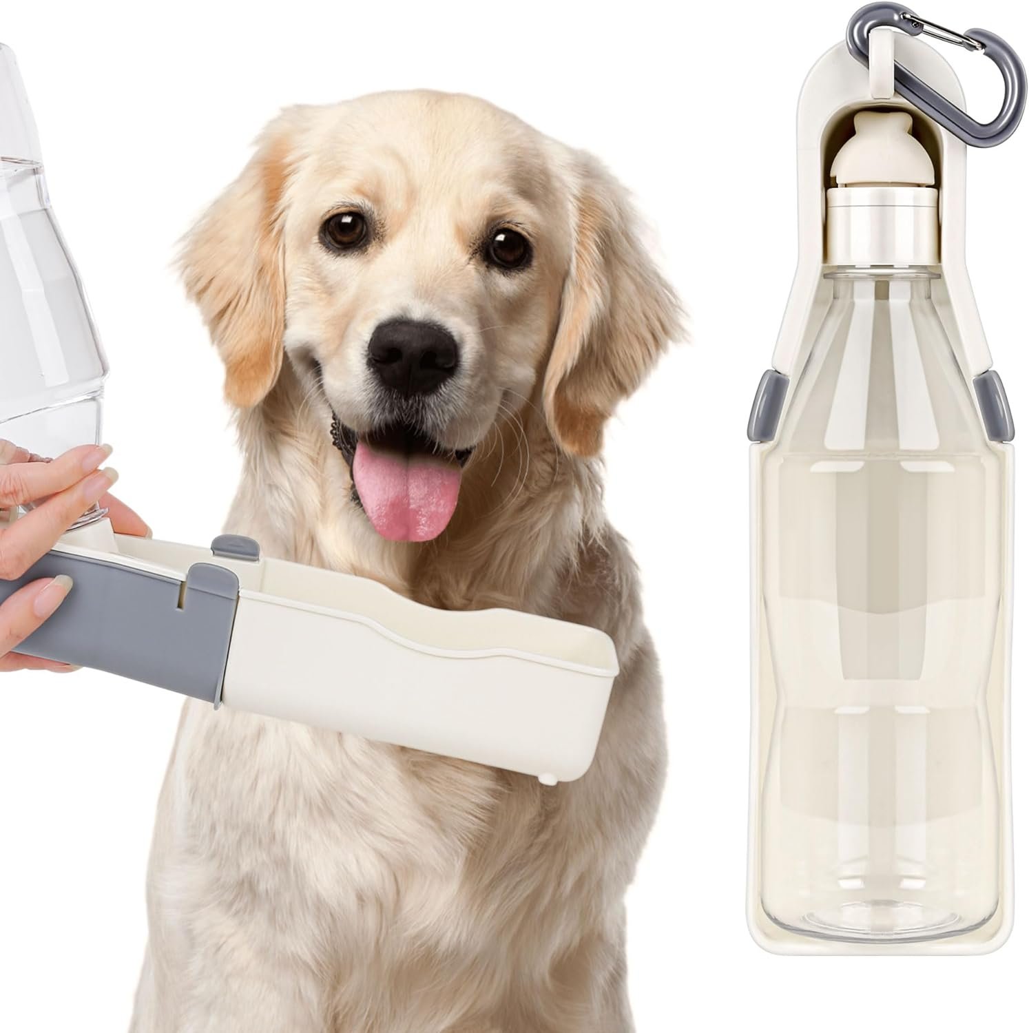 Dog Water Bottle, Pet Portable Travel Outdoor Camping Essentials Spill Proof Dispenser，Squeezing Water Out, Clean and Hygienic Suitable for all of Dogs to Replenish Moisture at Any Time