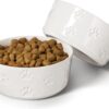713BIHY9PVL._AC_SL1500 Ceramic Dog Bowl Set with Anti-Slip Rings – 5″ Round x 2″ Tall Set of 2 Ceramic Dog Bowls for Small Dogs – Small Dog Bowls – Dog Food and Water Bowl – White Dog Food Bowls – Dog Bowls Small Size Dog