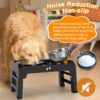 714S5IOnUhL._AC_SL1500 Elevated Dog Bowls, 4 Height Adjustable Raised Dog Bowl Stand with 2 Thick 50oz Stainless Steel Dog Food Bowls Non-Slip Dog Feeder for Large Medium Dogs Adjusts to 3.7″, 9.2″, 10.75″, 12.36″ Black