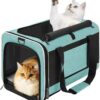 715Jf0NWROL._AC_SL1500 Pet Carrier for Large Cats 20 lbs+ / Soft Sided Small Dog Travel Carrier Top Load/Collapsible Carrier Bag for Big Cat / 2 Kittens Sturdy Transport Carrier Long Trips/Medium Cats 15 pounds