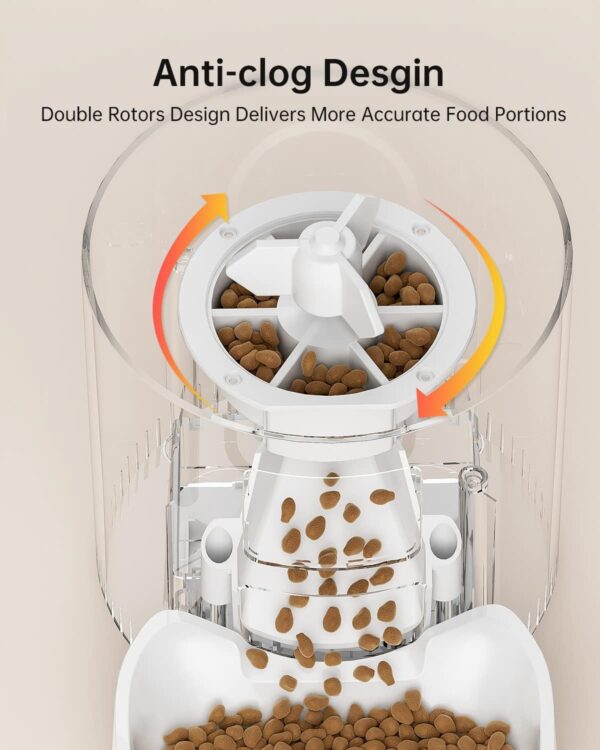 7173lwcRJyL._AC_SL1500 Automatic Cat Feeders, 3L Timed Cat Dry Food Dispenser with Clog-Free Design, Auto Pet Feeder for Cats and Dogs, 1-4 Meals Per Day