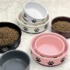 71AMIK2Yg0L._AC_SL1500 Ceramic Pet Bowl for Dogs and Cats, Weighted Non-Slip Dog Bowls Food and Water Dish, Durable Pets Feeding Bowls Suitable for Small, Medium, and Large Dogs, Pink, 36 Oz